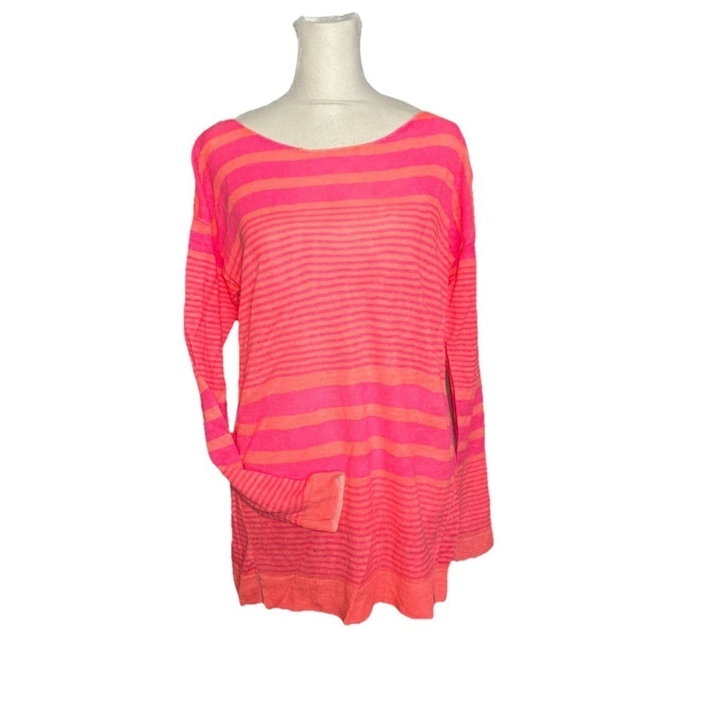 Lilly Pulitzer Camilla Striped Boatneck Sweater Medium Linen Pink